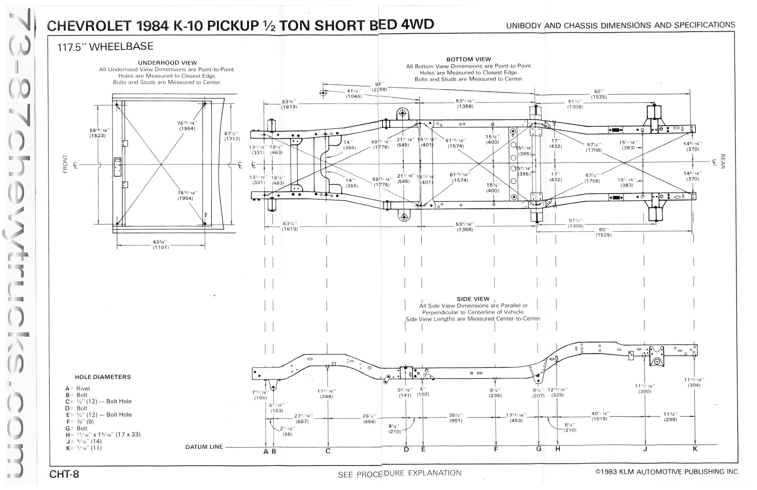 1985 Chevy S10 Frame Dimensions Infoupdate Org